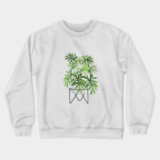 Potted Philodendron Plant Crewneck Sweatshirt